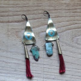 Boucles d’oreilles chrysoprase