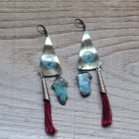 boucles d’oreilles chrysoprase (2)