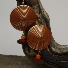 Boucles d’oreilles couleur caramel