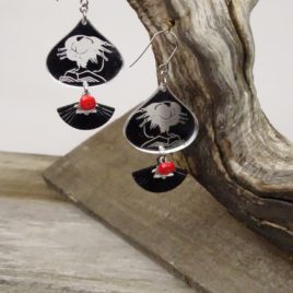 Boucles d’oreilles Geisha miroir