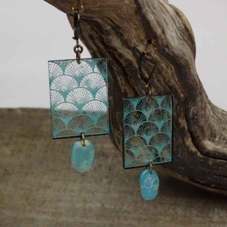 Boucles d’oreilles turquoise 3