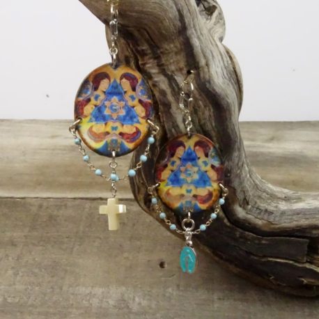 Boucles d’oreilles Vierge Marie (3)