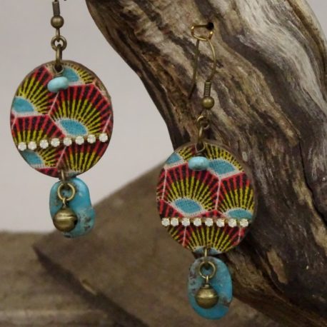 Boucles d’oreilles turquoise naturelle (2)