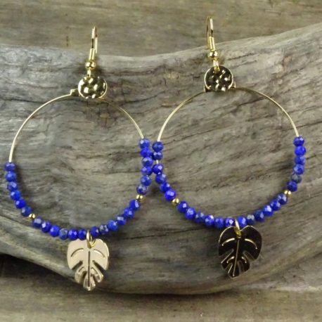 Lm bijoux créoles lapis-lazuli