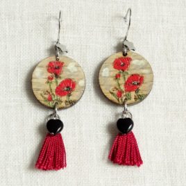 Boucles d’oreilles coquelicots