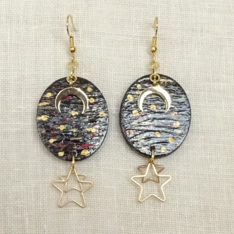 Boucles d’oreilles nuit étoilée Lm bijoux (2)