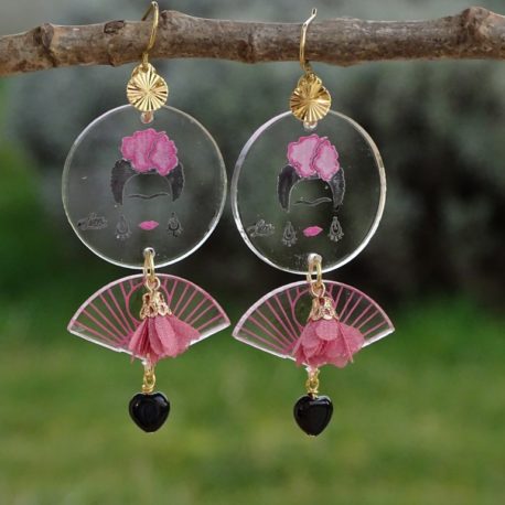 Boucles d’oreilles Frida Kahlo Lm bijoux (2)