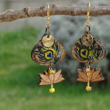 Boucles d’oreilles fleurs de lotus Lm bijoux (3)