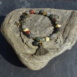 Bracelet agate multicolore