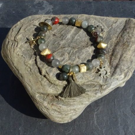 Bracelet agate et vermeil (2)