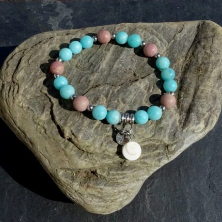 Bracelet amazonite œil de Sainte Lucie (2)