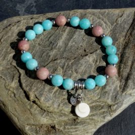 Bracelet amazonite et rhodonite