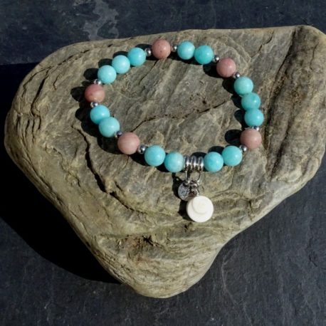 Bracelet amazonite œil de Sainte Lucie