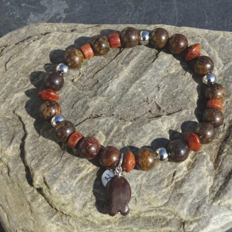 Bracelet bronzite et acier (3)