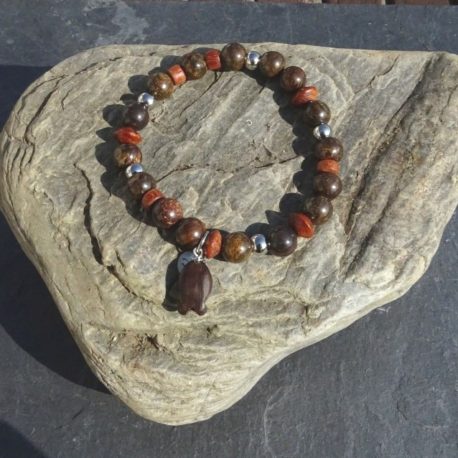 Bracelet bronzite et acier