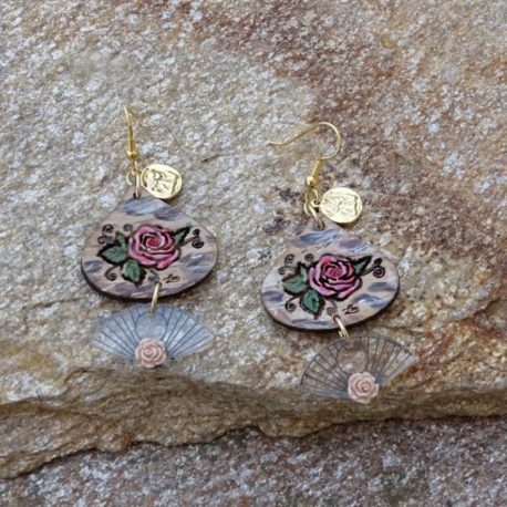 Boucles d’oreilles roses (2)