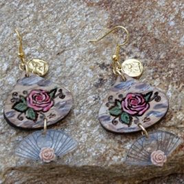 Boucles d’oreilles jolies roses