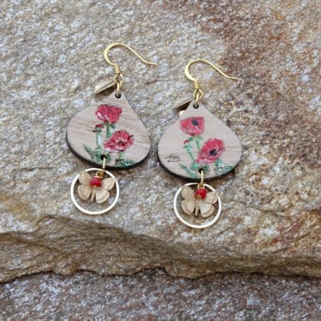 Boucles d’oreilles coquelicots (3)