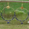 Boucles d'oreilles clips en lapis lazuli, acier inoxydable, sans bijoux de piercing - France