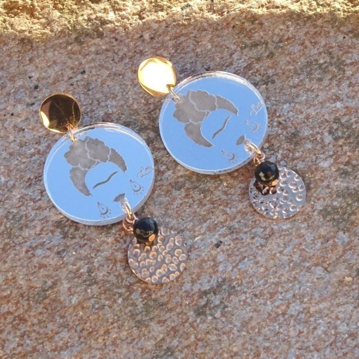 Achat Boucles d'oreilles pendantes ida Kahlo Marigold en gros