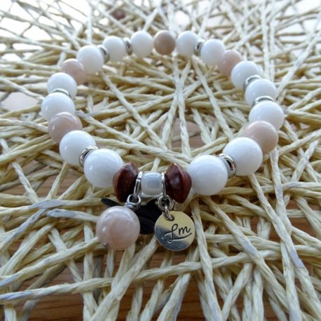 Bracelet quarzite et pierre de soleil (2)