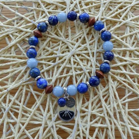 Bracelet sodalite et angélite (2)